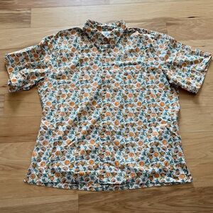 Reyn Spooner White Short-Sleeve Button-Up Shirt with Disney’s Epcot Bird